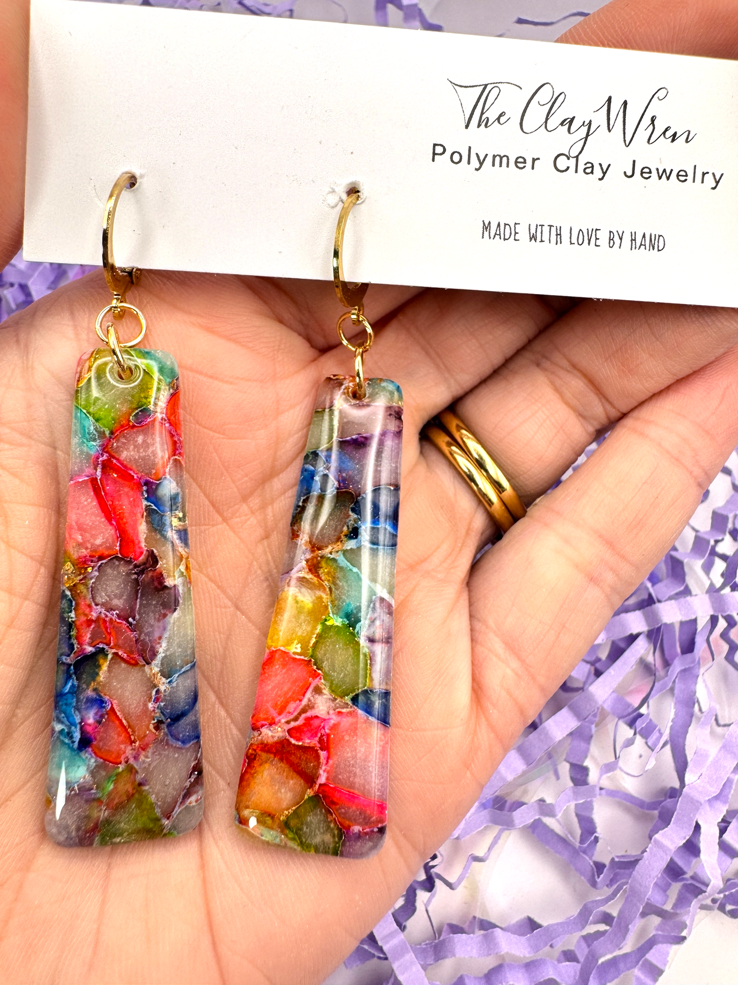 Rainbow Translucent Dangles