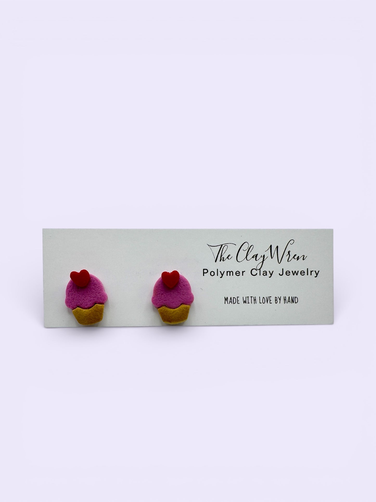 Pink cupcake Studs