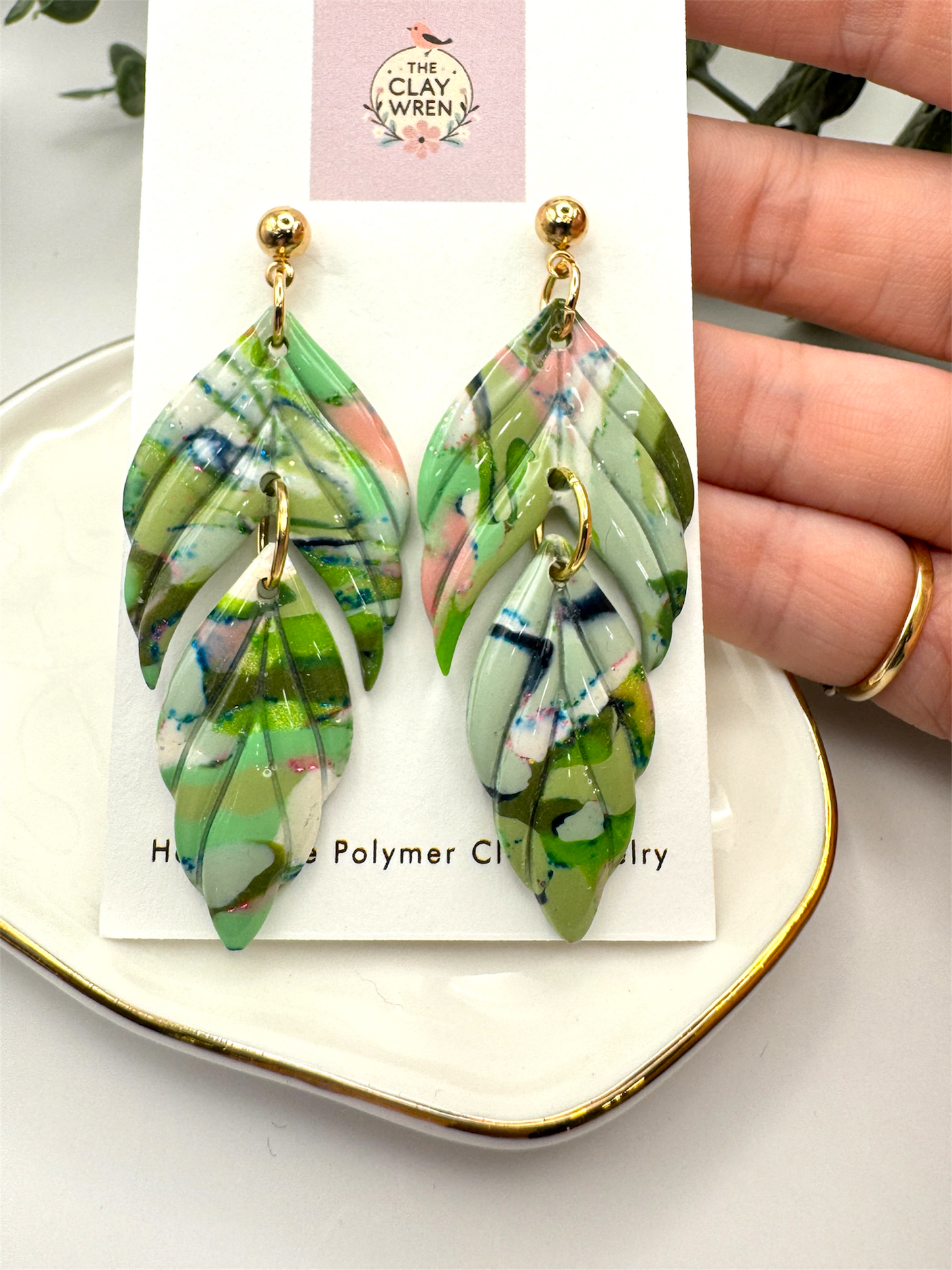 Botanical Dangles- 2 Tiered Leaf
