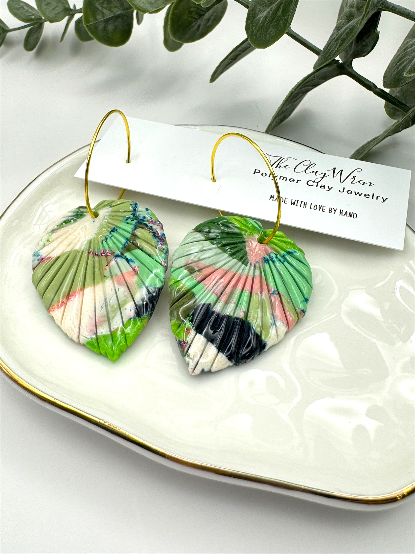 Botanical Dangles- Fan Leaf