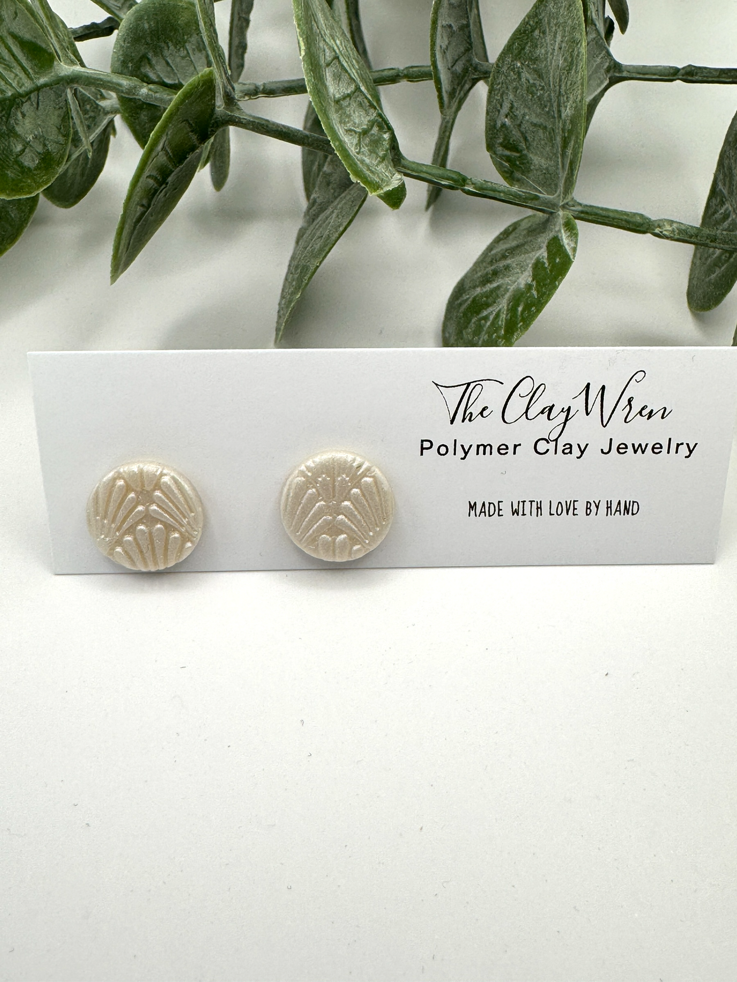 Everyday Textured Studs- Shell Design