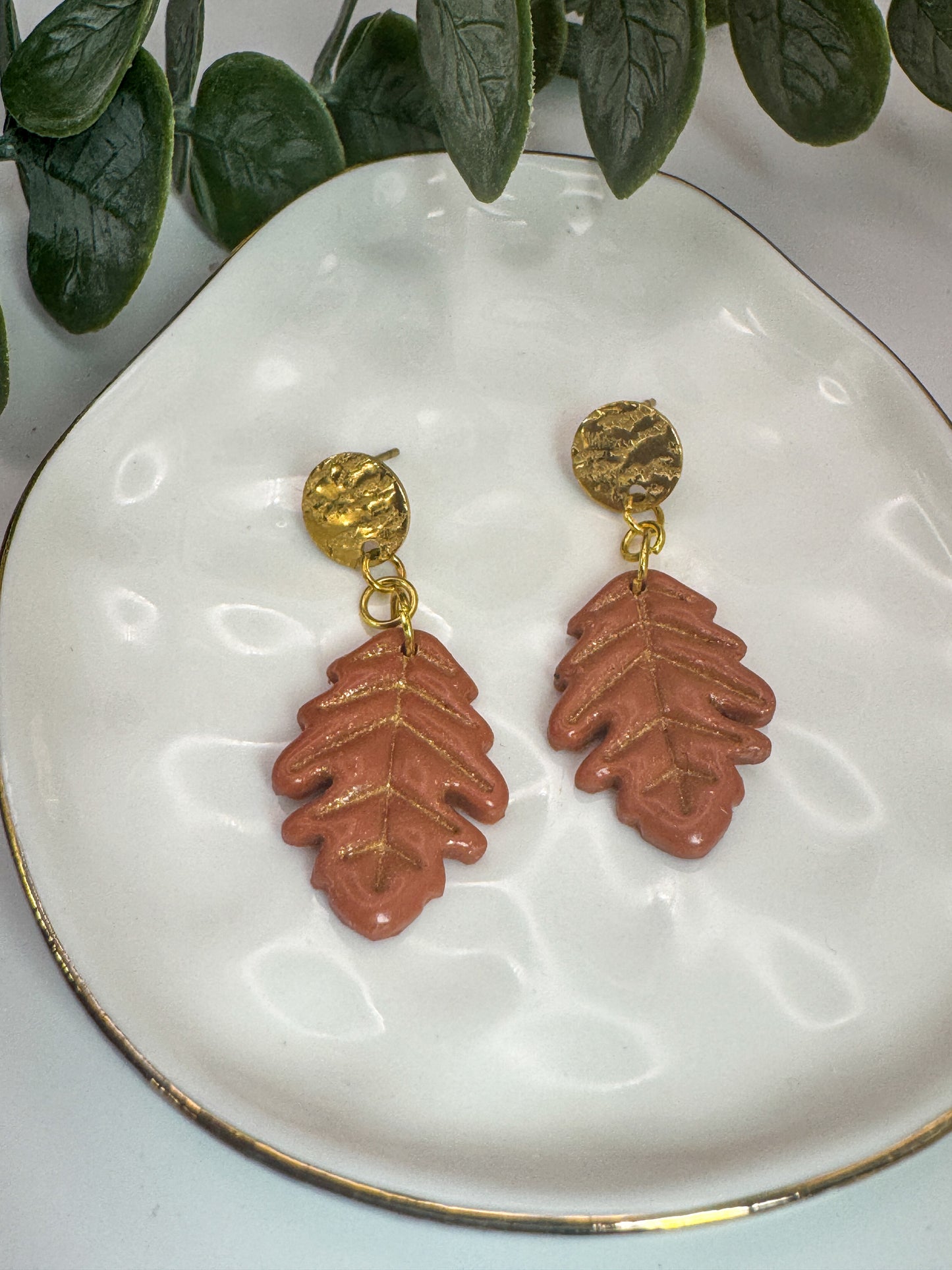 Orange Autumn Leaf Dangles