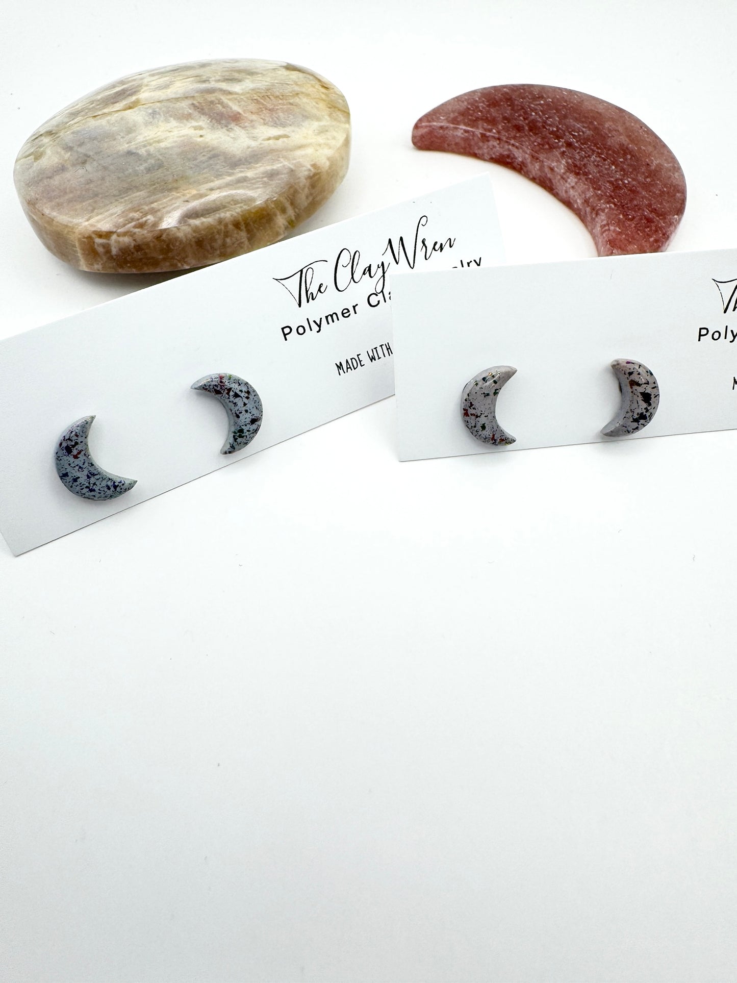 Mini moon studs- Blue