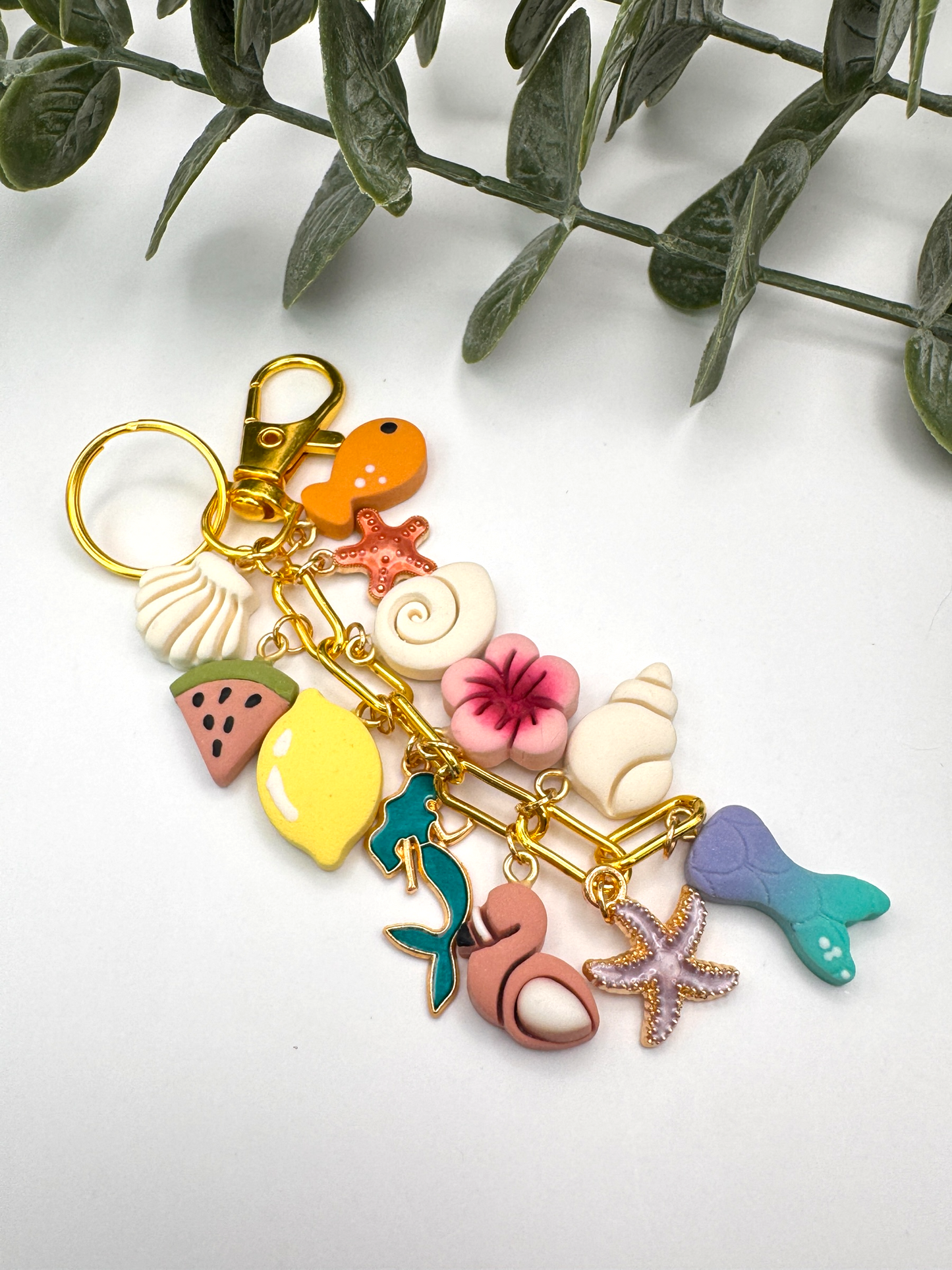 Ocean Getaway Bag Charm- Blue Mermaid
