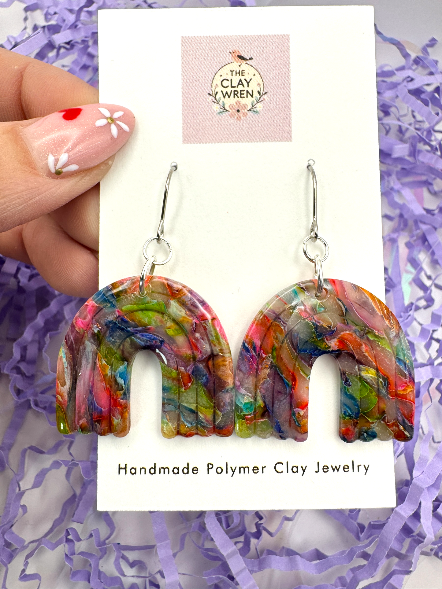 Rainbow Translucent Dangles- Rainbows