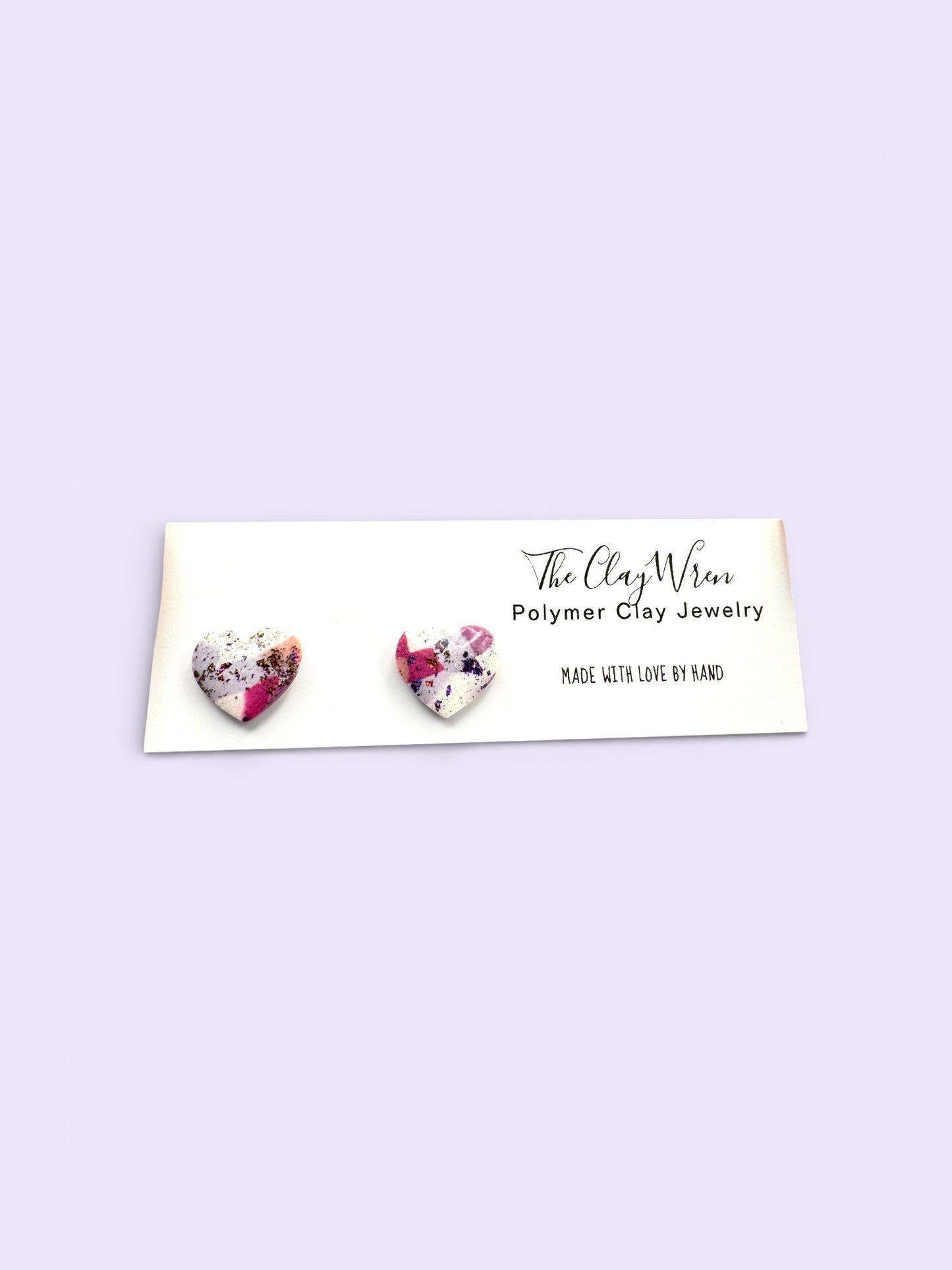 Heart Multicolor Studs- Small