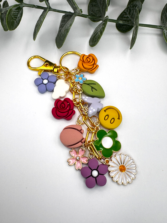 Flower Buddies Bag Charm- White Flower