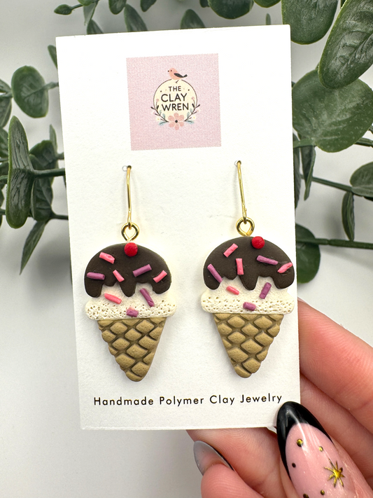 Ice Cream Cone Dangles
