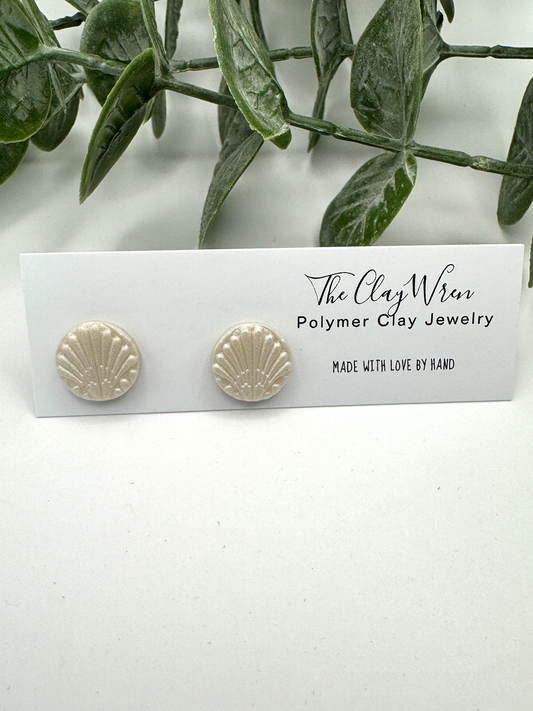 Everyday Textured Studs- Shell Design