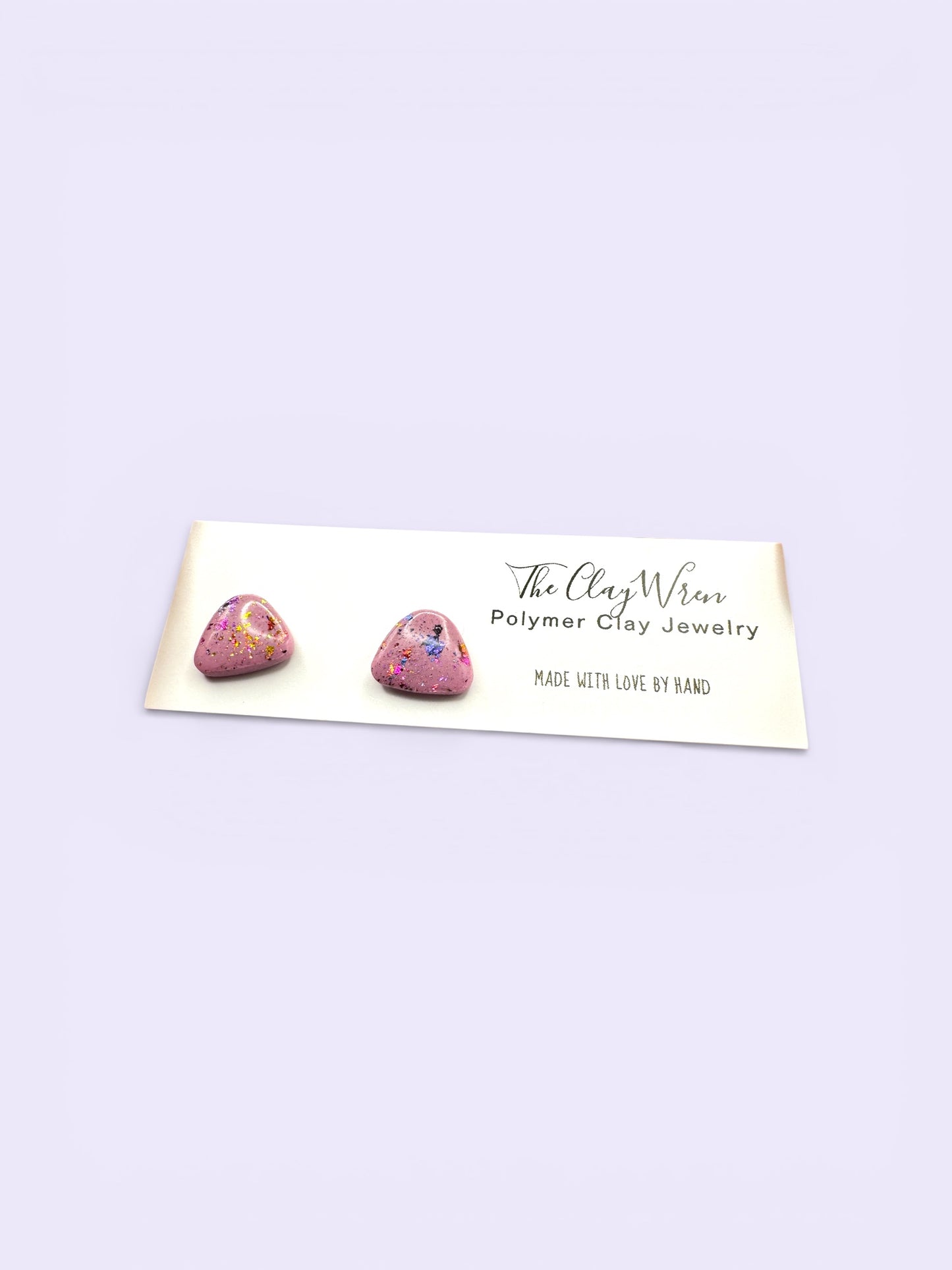 Mauve Sparkly Studs- Small