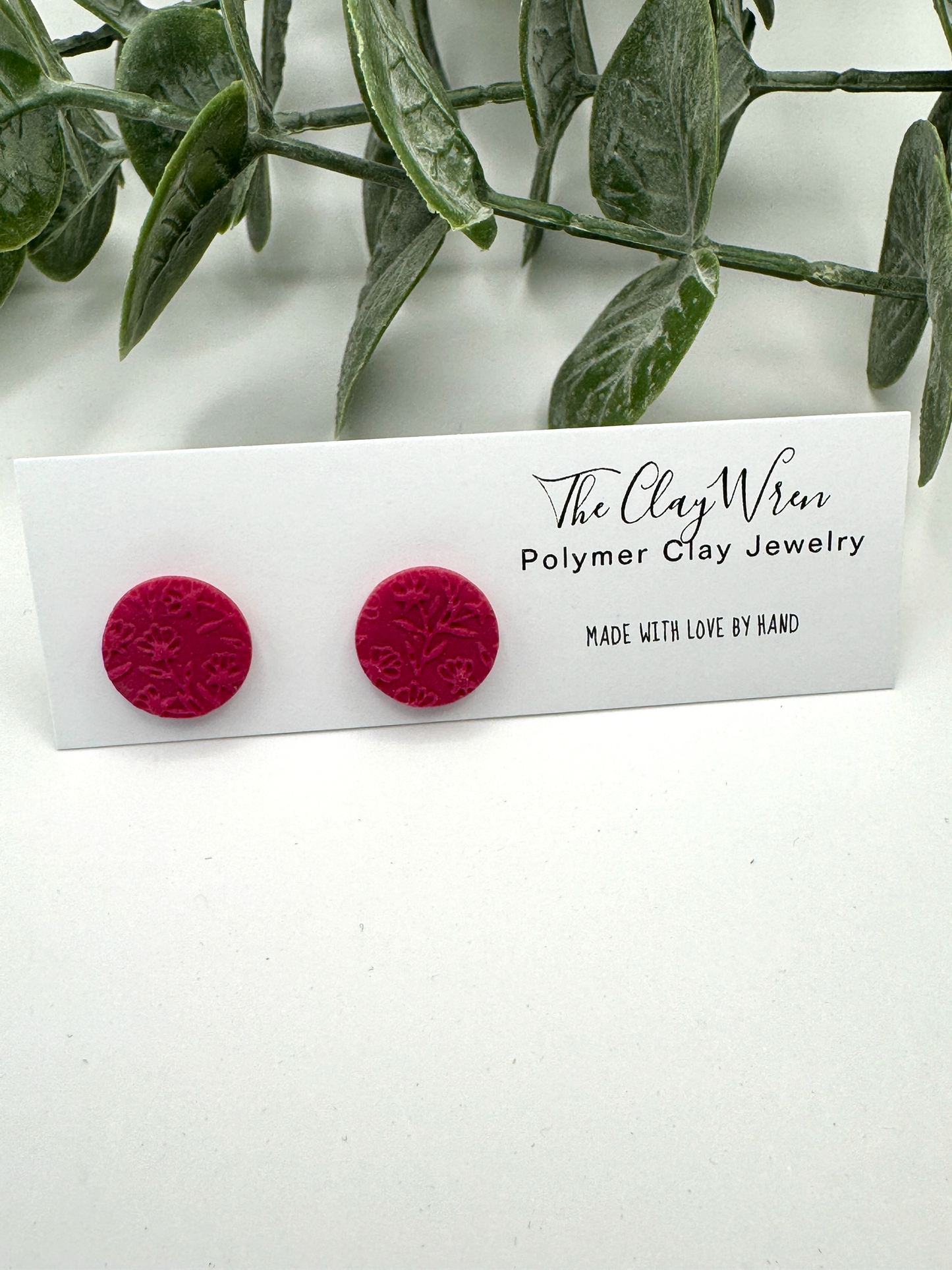Everyday Textured Studs- Floral Design