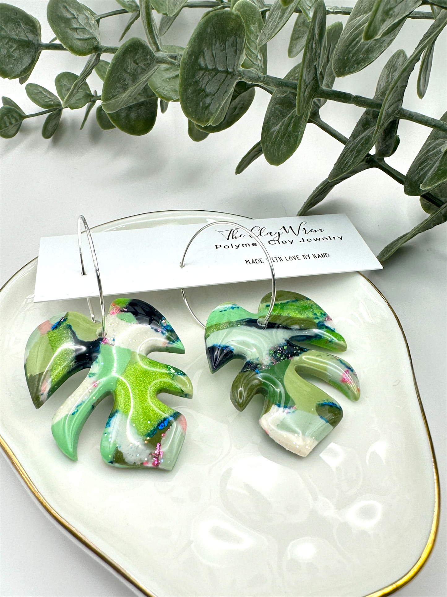 Botanical Dangles- Large Monsteras