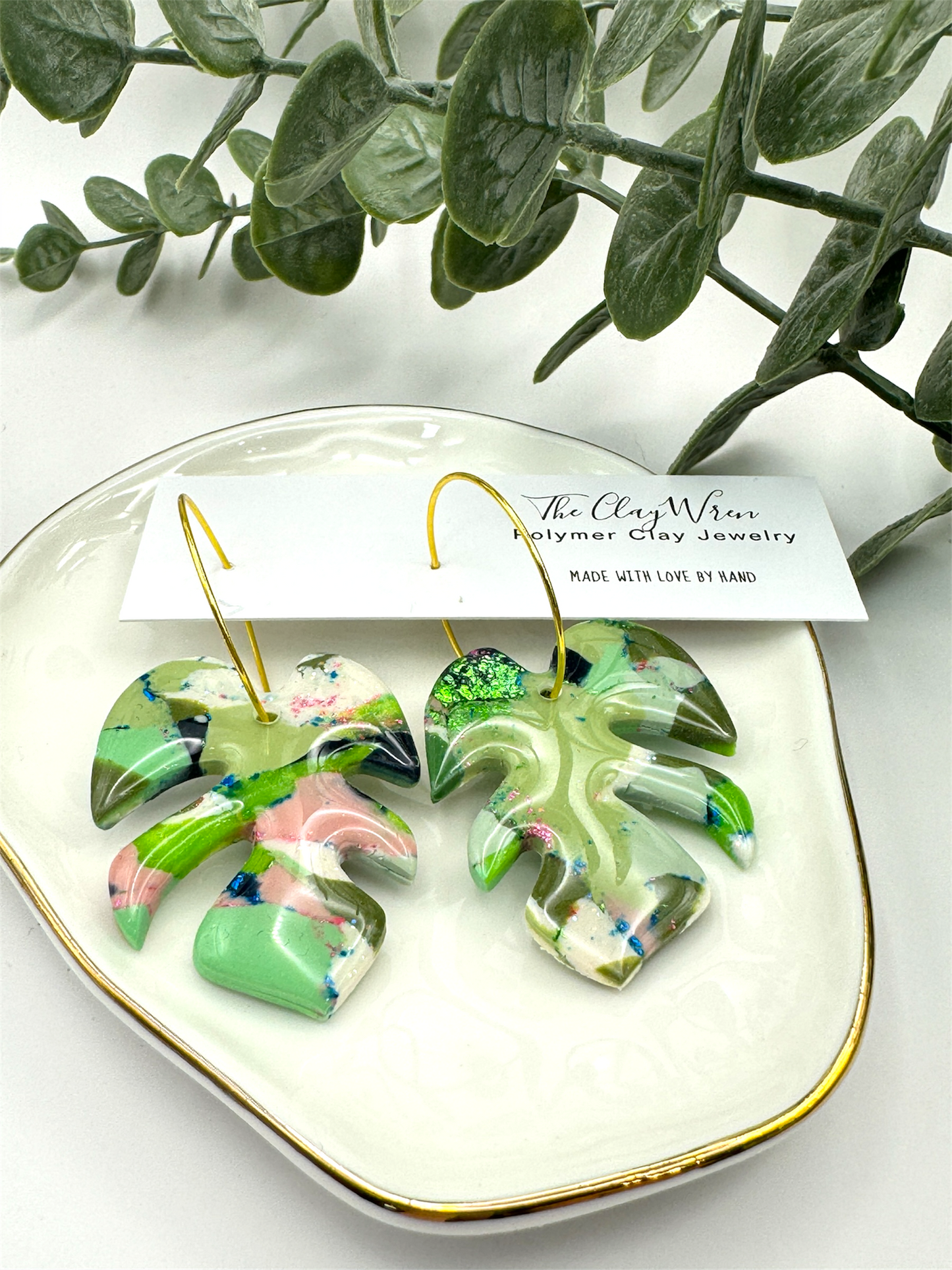 Botanical Dangles- Large Monsteras