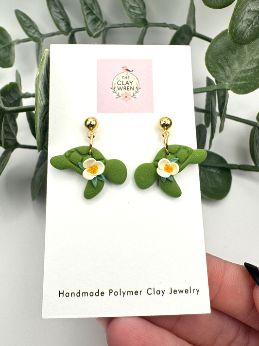 Floral Sea Turtle Dangles