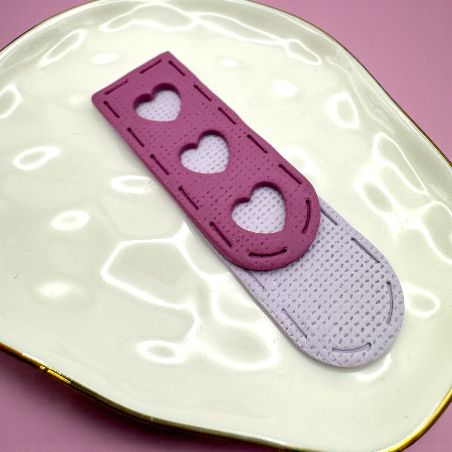 Heart cutout bookmark