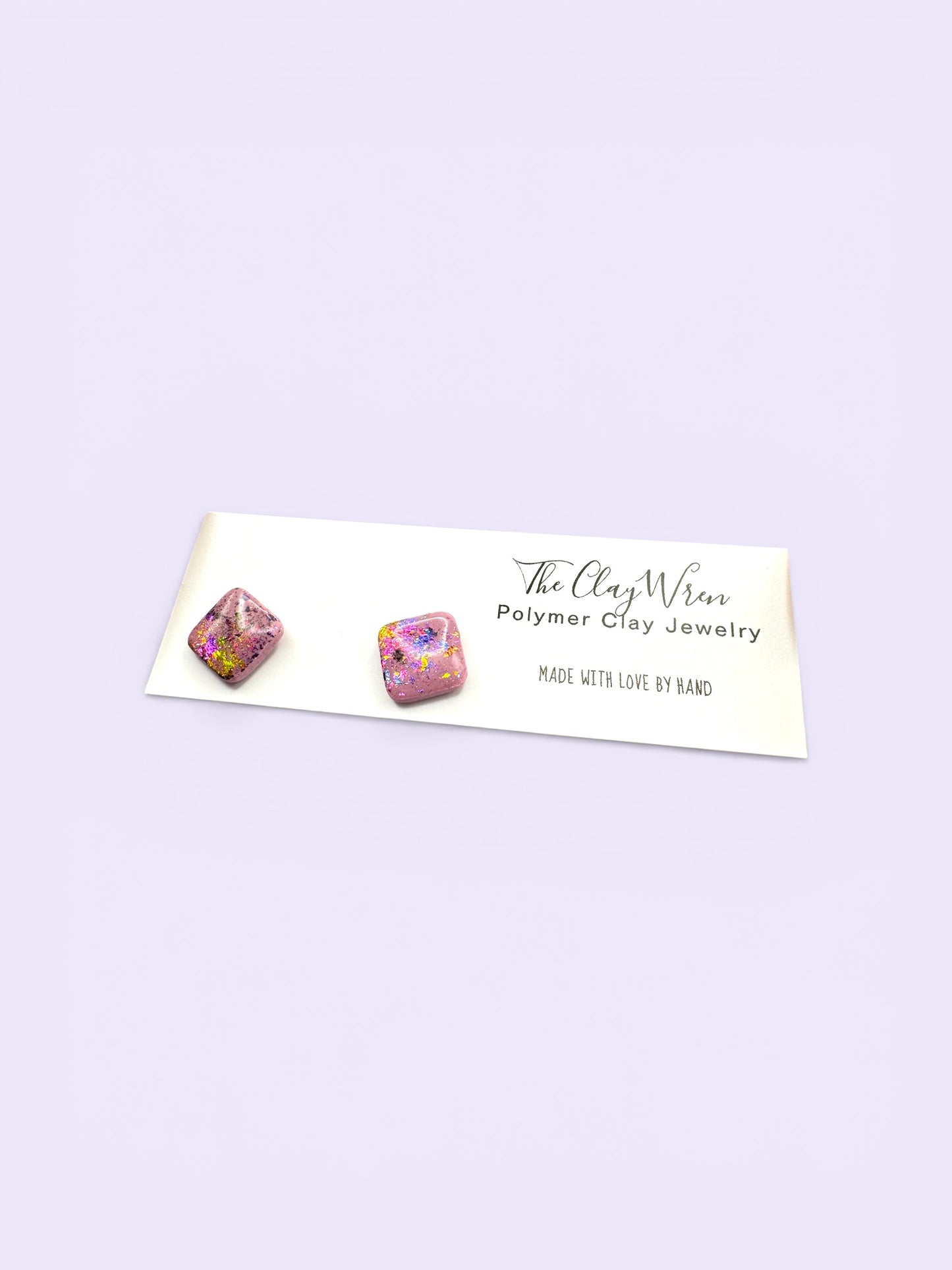 Mauve Sparkly Studs- Small