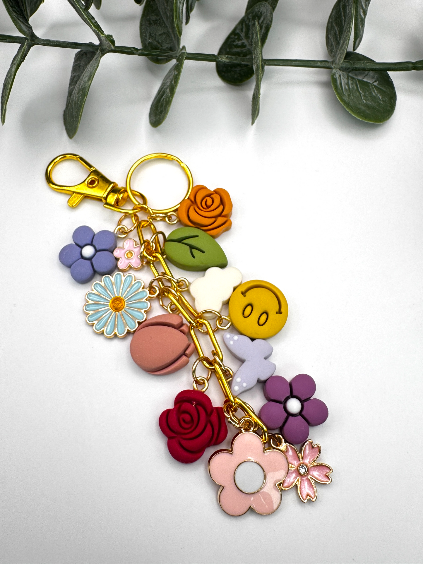 Flower Buddies Bag Charm- Pink Flower