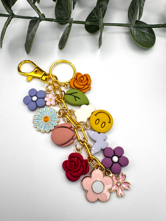 Flower Buddies Bag Charm- Pink Flower