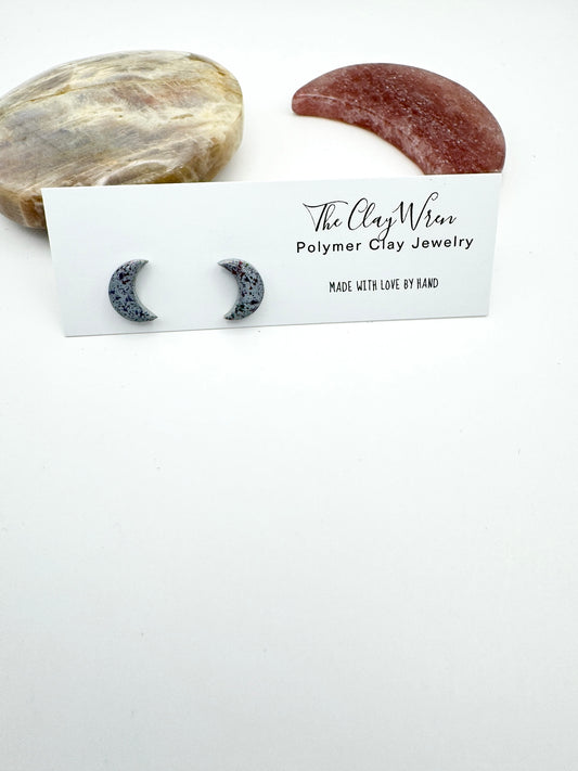 Mini moon studs- Blue