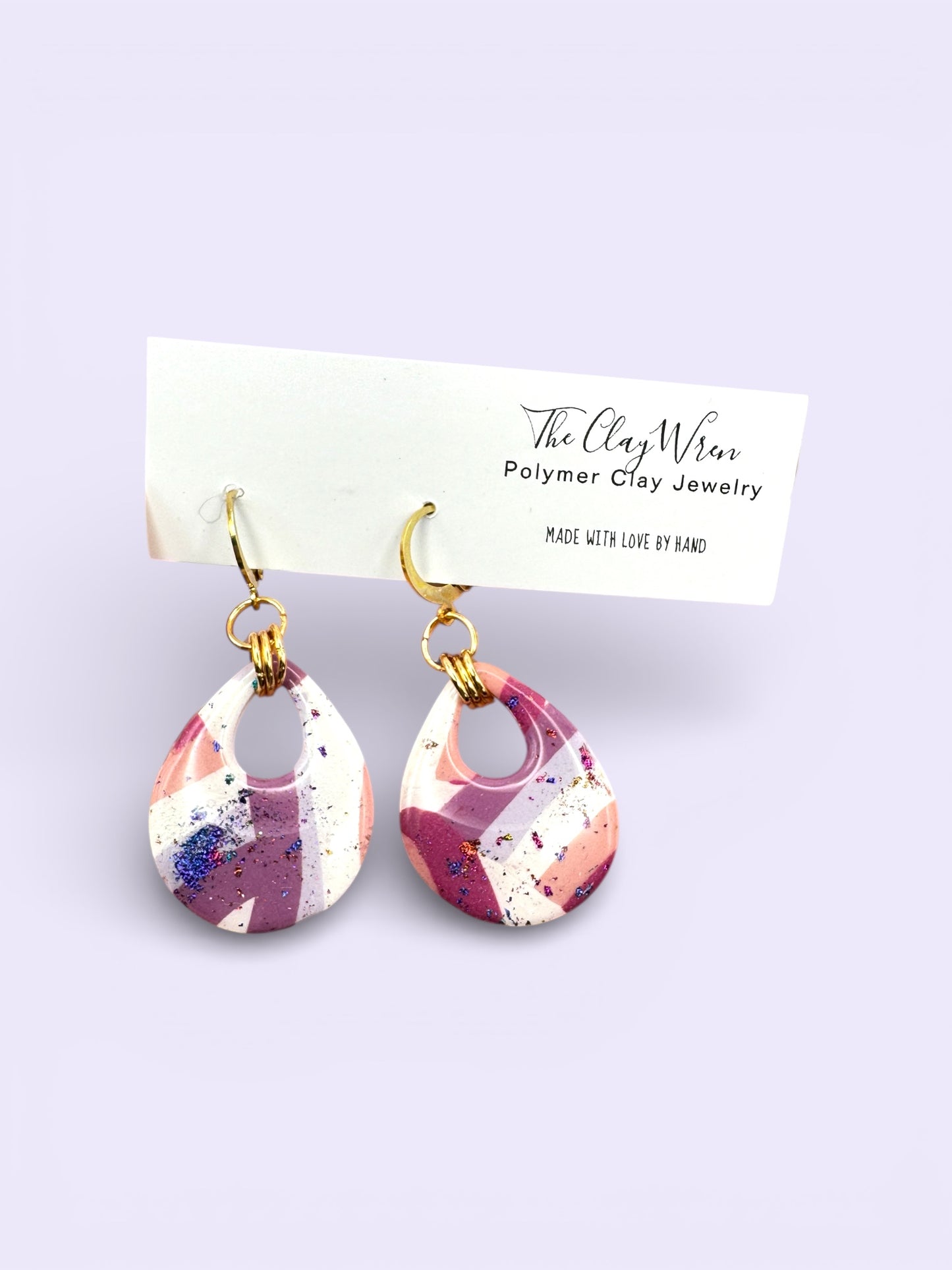 Multicolor Drop Donut Dangles- Gold Hooks (Stainless Steel)