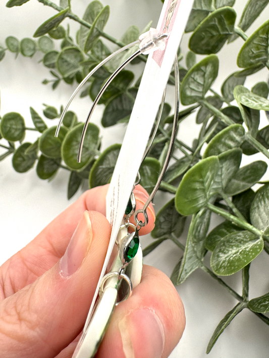 Shamrock hearts with charm (Silver)