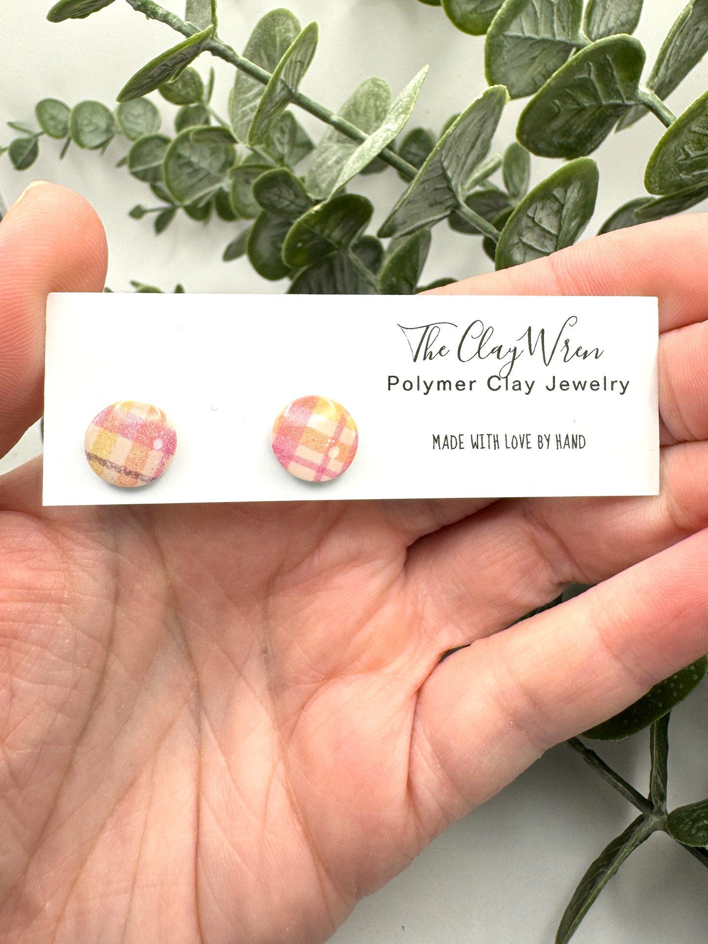 Mini Spring Studs- yellow & pink