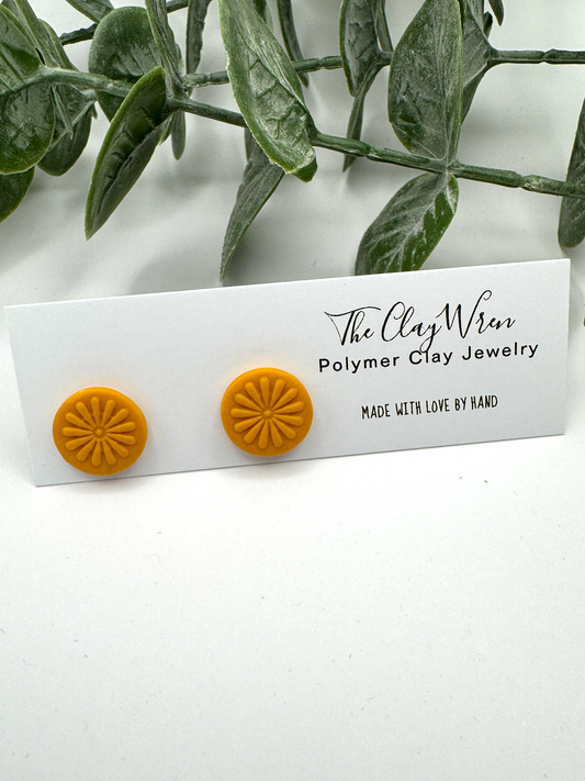Everyday Textured Studs- Flower Design