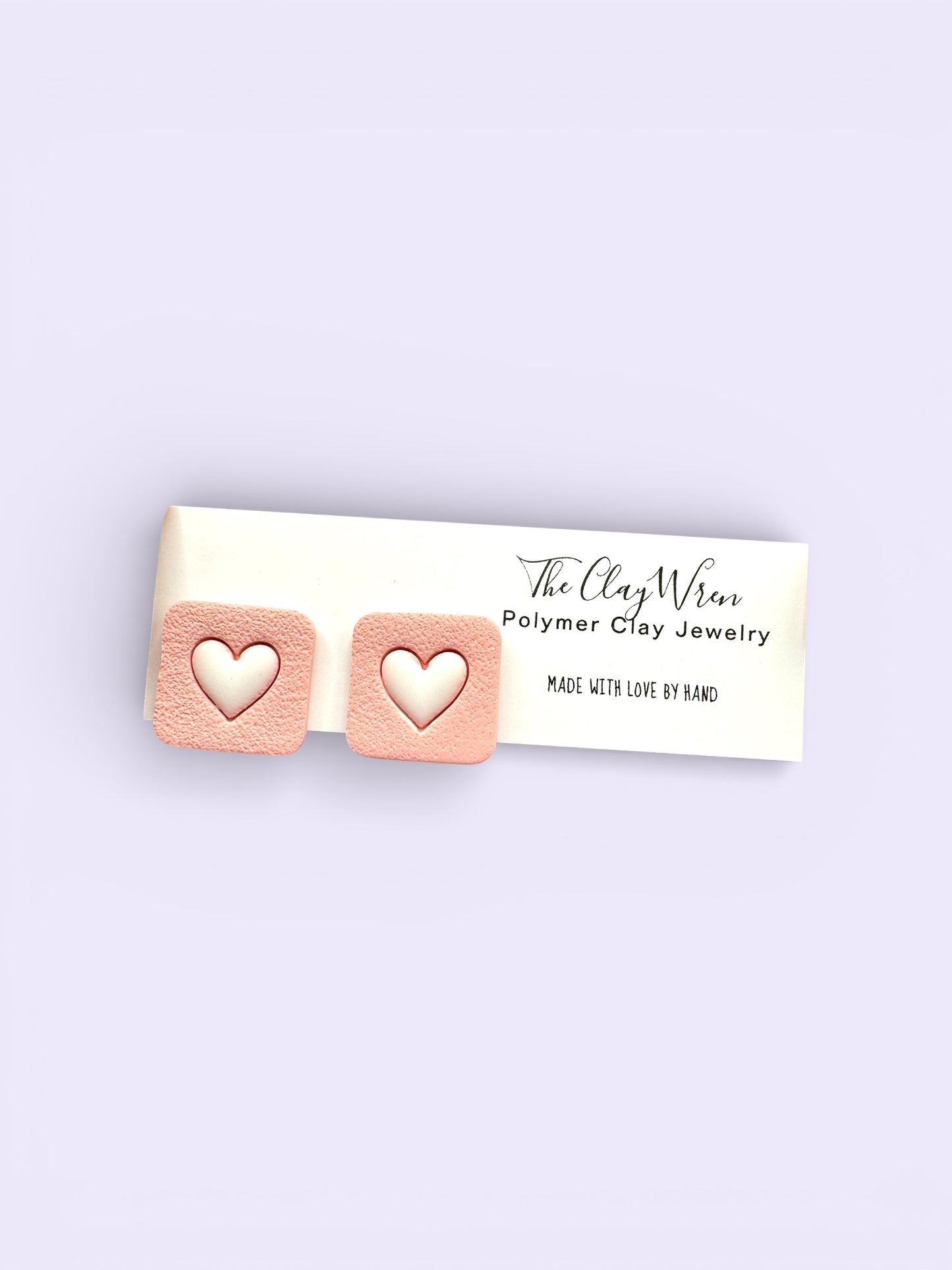 Pink VDay Studs (1 pair)