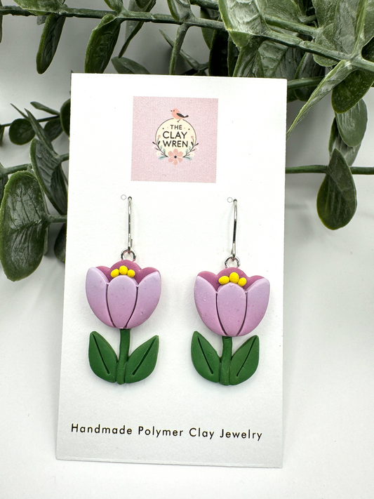 3D Spring Tulips- Ombré lavender