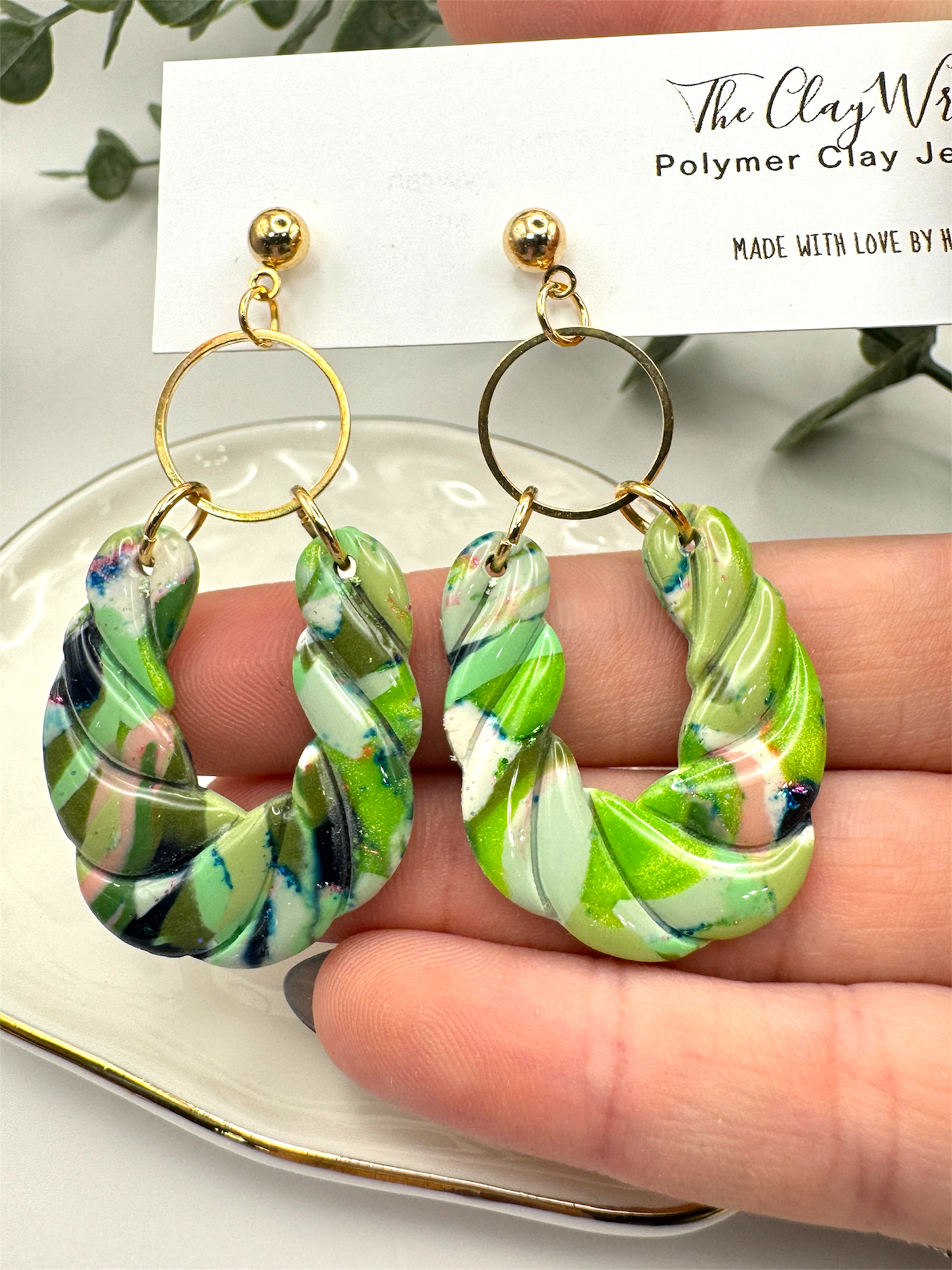 Botanical Dangles- circle charm