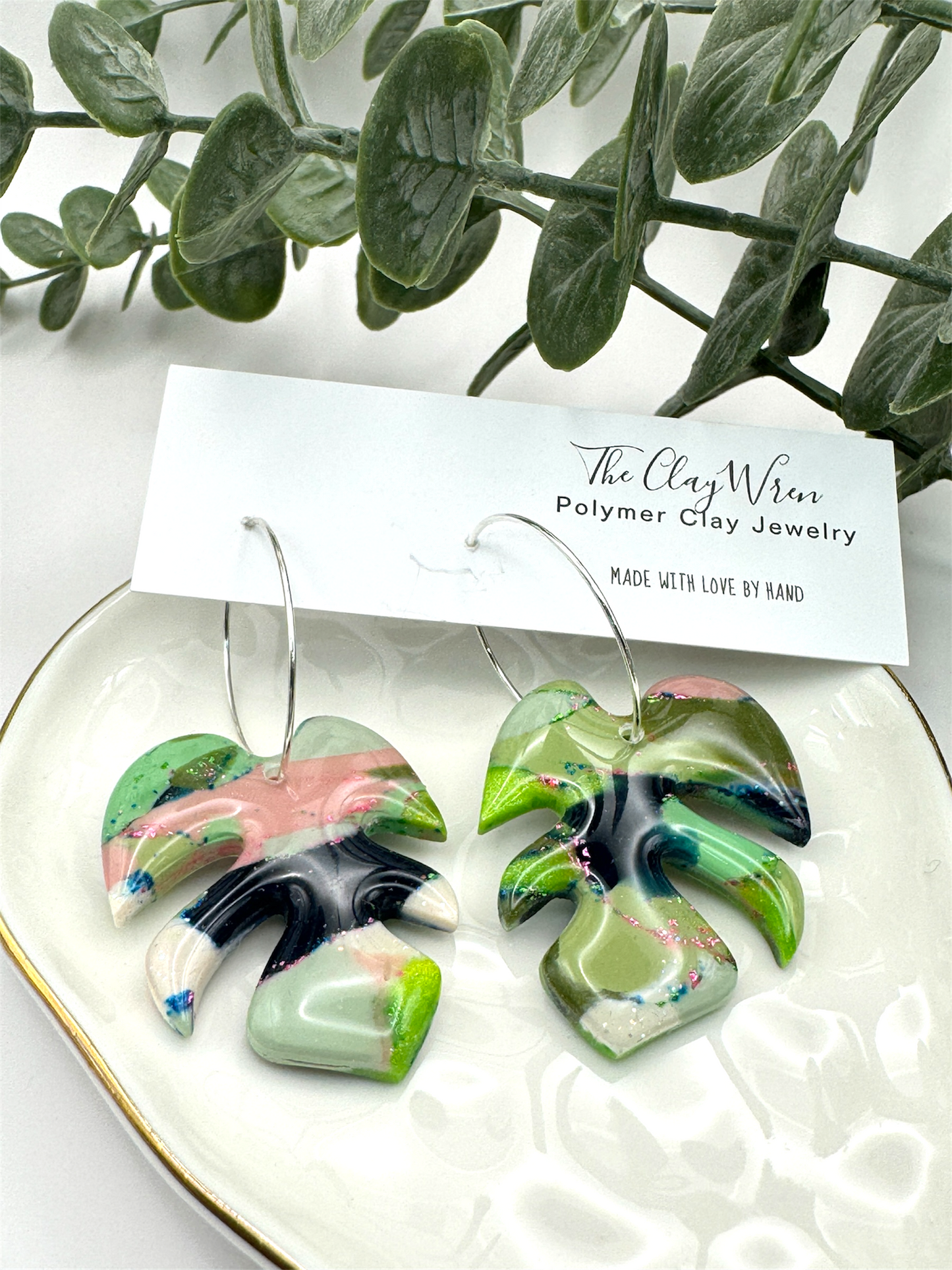 Botanical Dangles- Large Monsteras