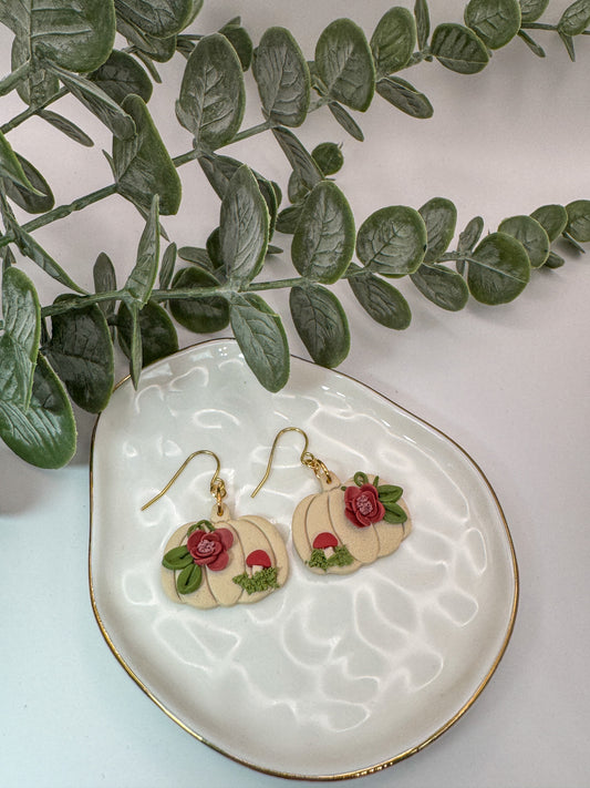 Floral White Pumpkins