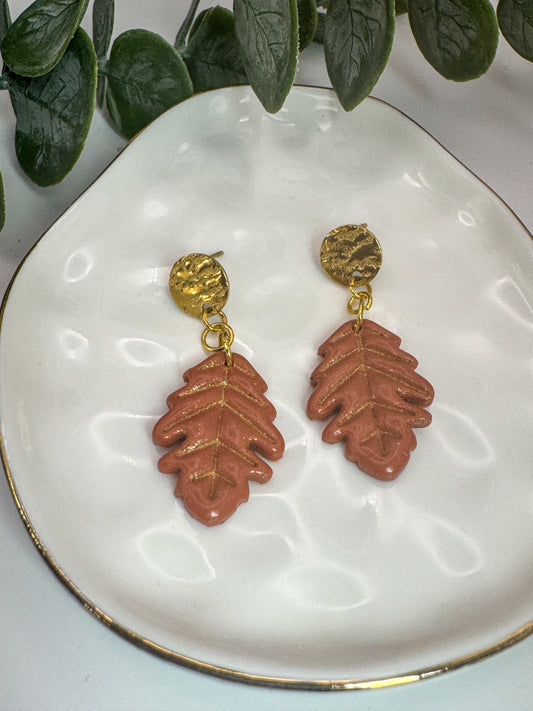 Orange Autumn Leaf Dangles