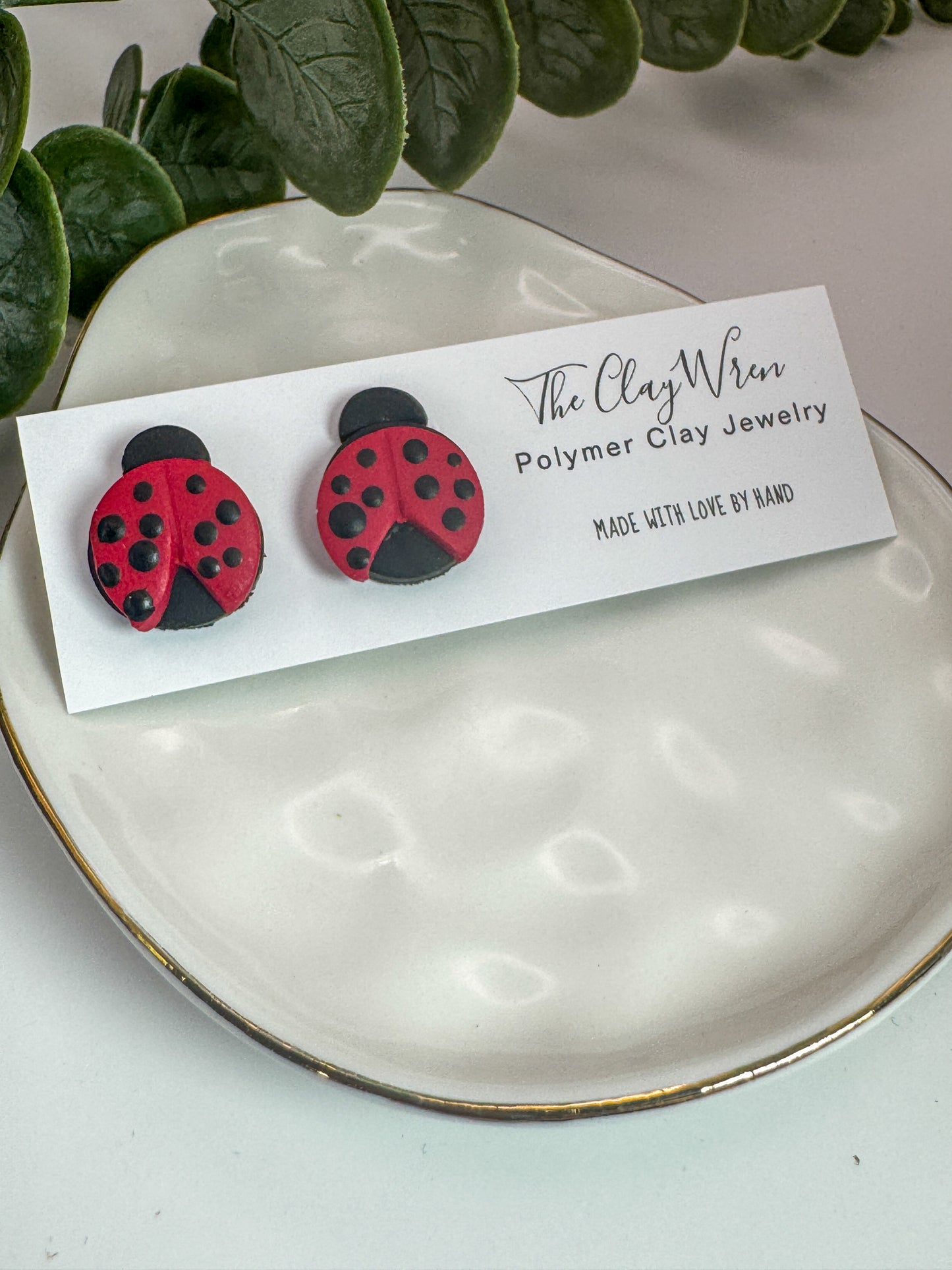 Lady Bug Studs