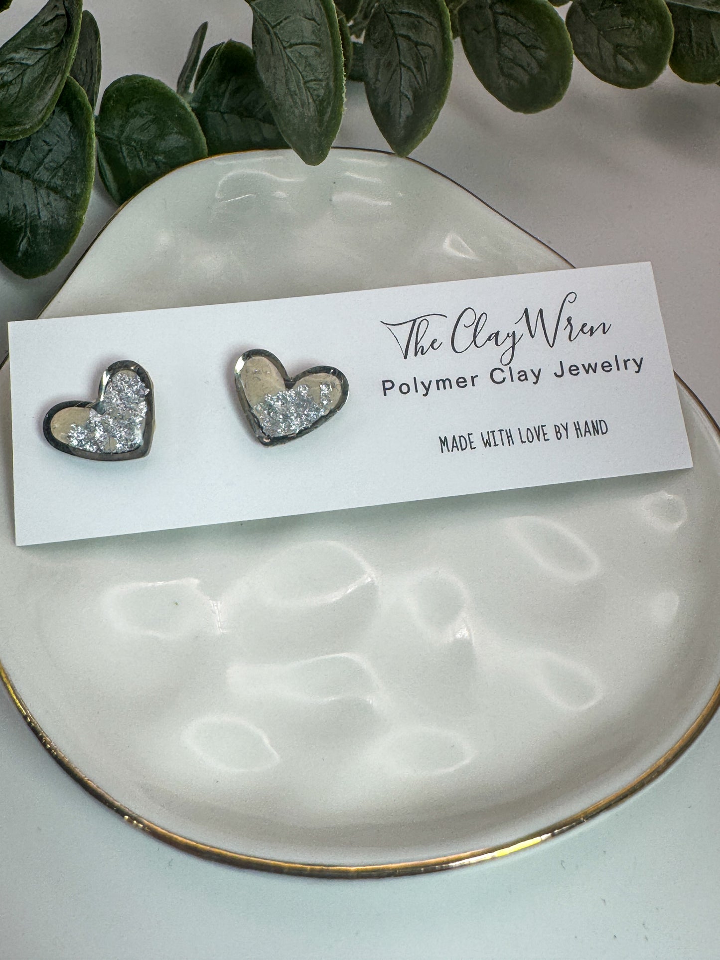 Mini Heart Bezels *Silver*