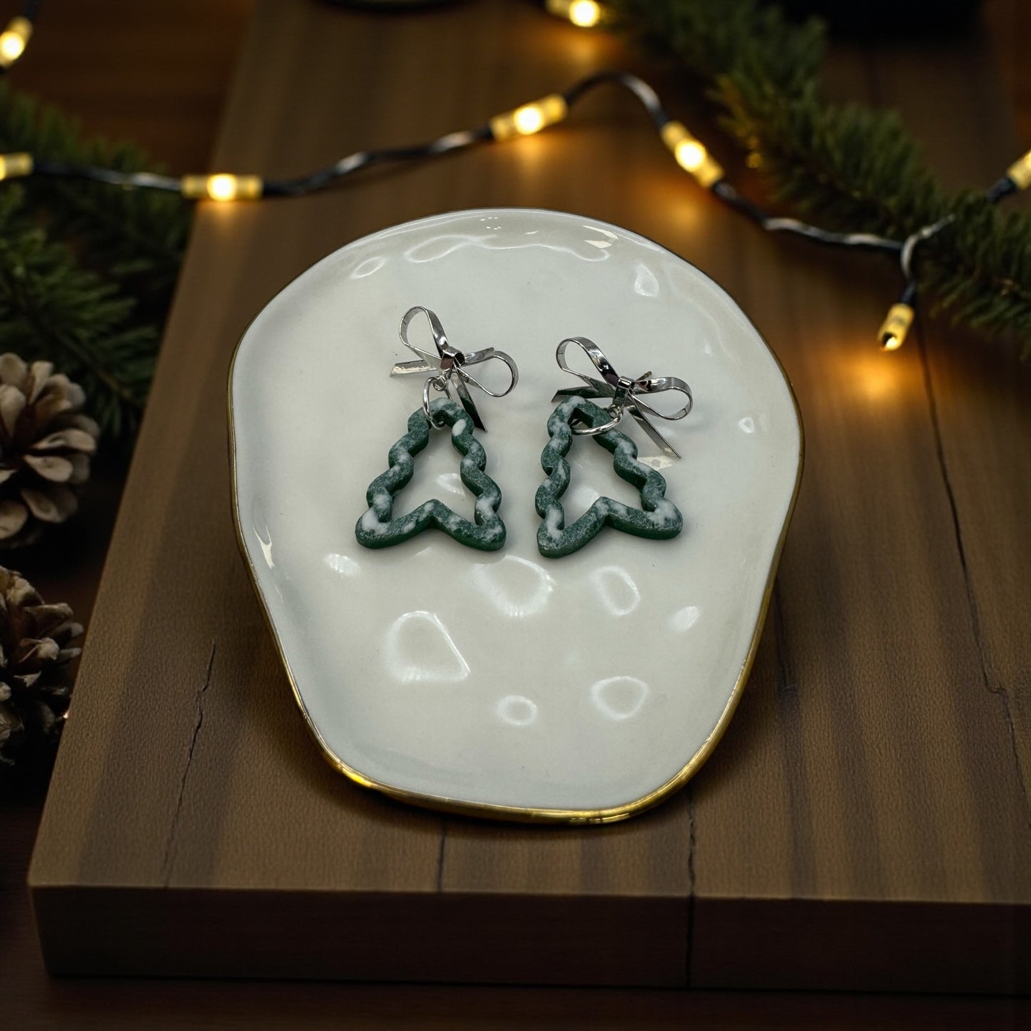 Christmas tree cutout dangles