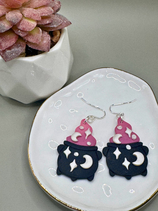 Large Cauldron Dangles Pink