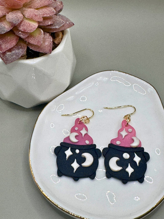 Large Cauldron Dangles Pink