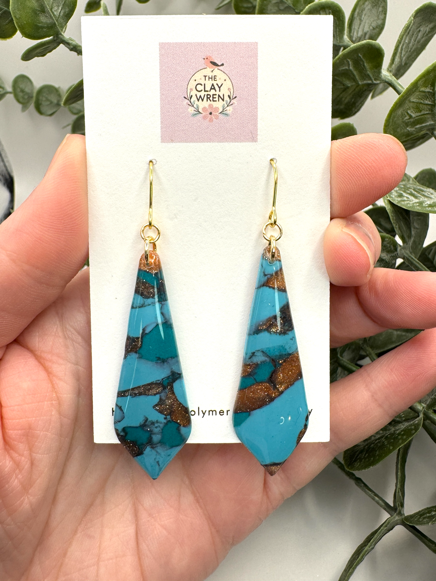 Large Faux Turquoise Dangles