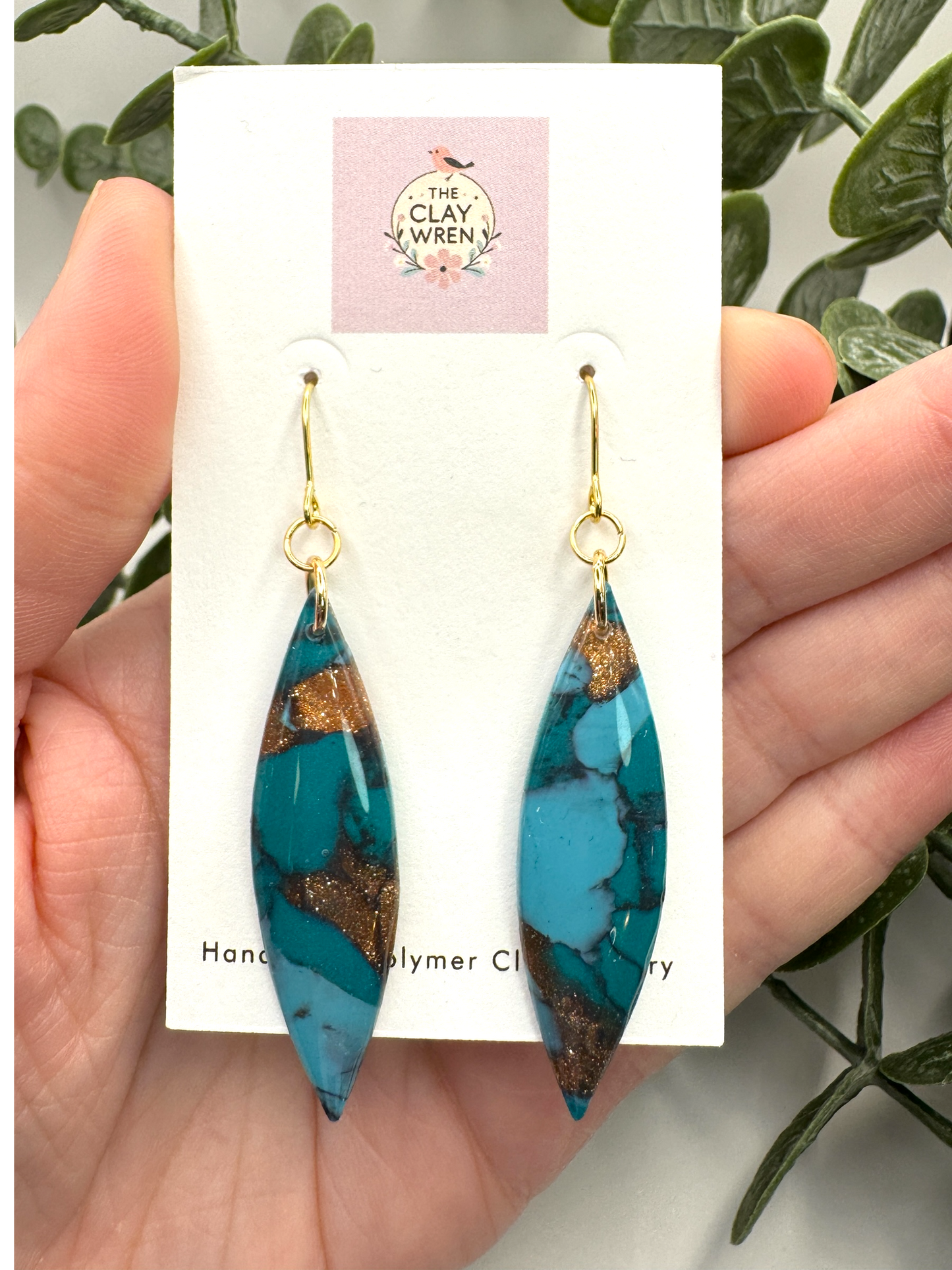 Faux Turquoise Dangles