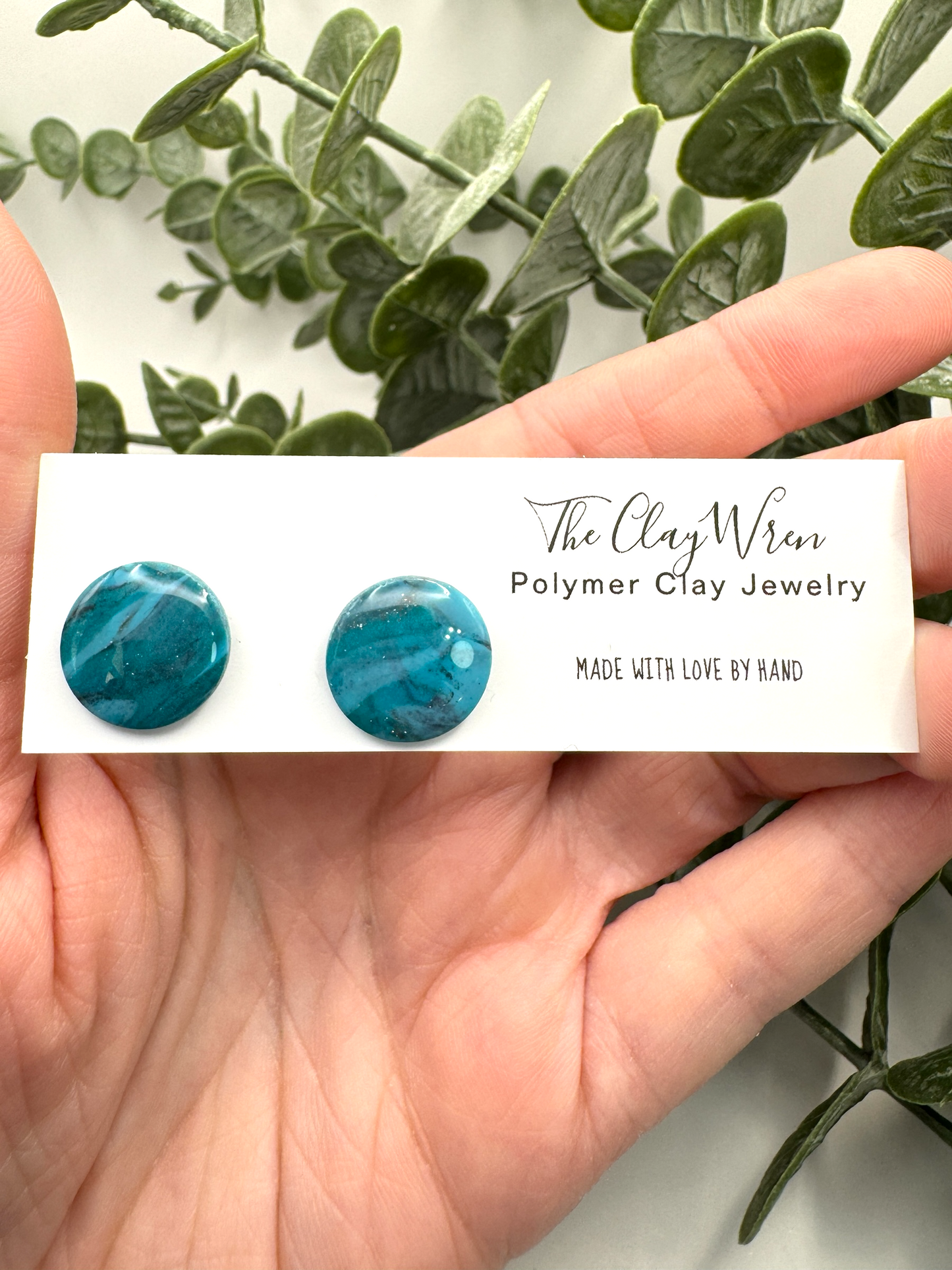 Faux Turquoise Studs